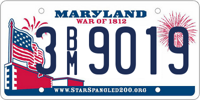 MD license plate 3BM9019