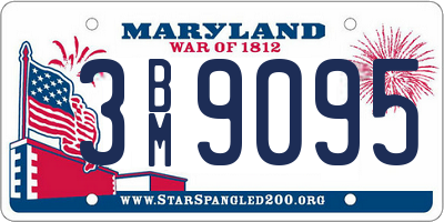 MD license plate 3BM9095