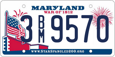 MD license plate 3BM9570