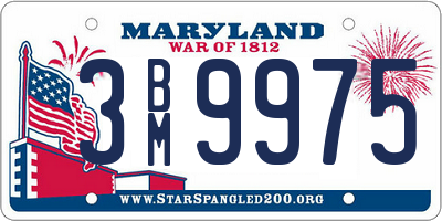 MD license plate 3BM9975