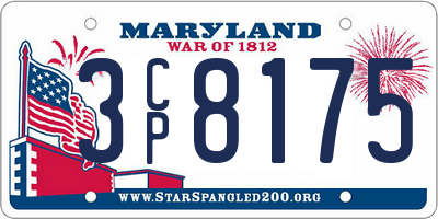 MD license plate 3CP8175