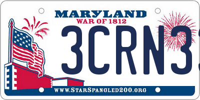 MD license plate 3CRN33