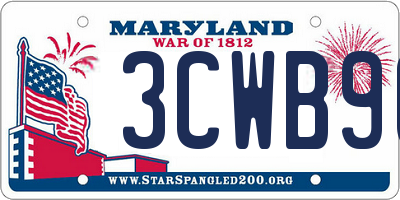 MD license plate 3CWB90