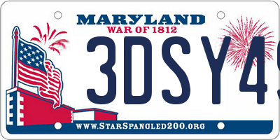 MD license plate 3DSY49