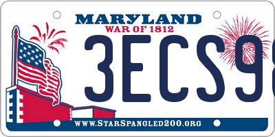 MD license plate 3ECS98