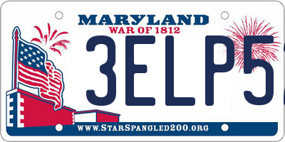 MD license plate 3ELP52