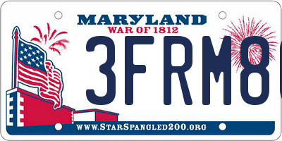 MD license plate 3FRM80