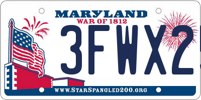 MD license plate 3FWX25