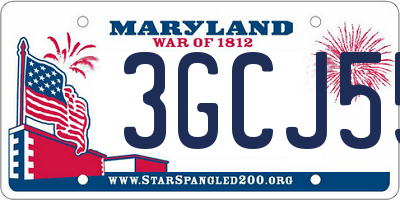 MD license plate 3GCJ55