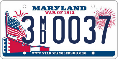 MD license plate 3MD0037