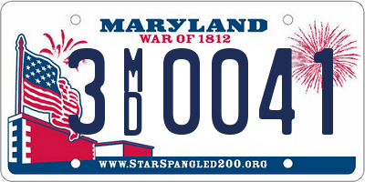 MD license plate 3MD0041