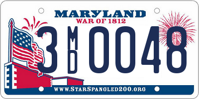 MD license plate 3MD0048