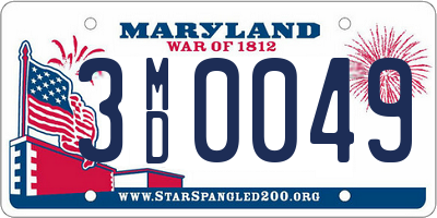 MD license plate 3MD0049