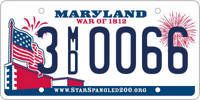 MD license plate 3MD0066