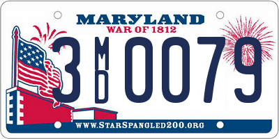 MD license plate 3MD0079