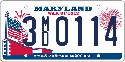 MD license plate 3MD0114