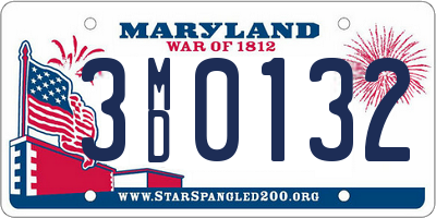 MD license plate 3MD0132