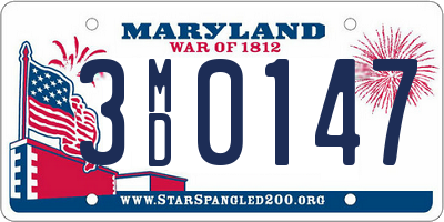 MD license plate 3MD0147