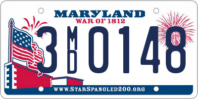 MD license plate 3MD0148