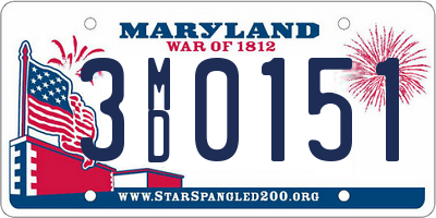 MD license plate 3MD0151