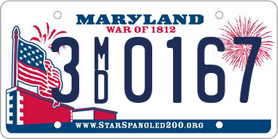 MD license plate 3MD0167