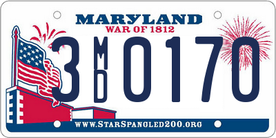 MD license plate 3MD0170