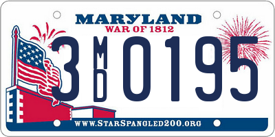 MD license plate 3MD0195