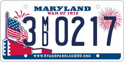 MD license plate 3MD0217