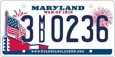 MD license plate 3MD0236