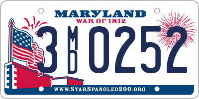 MD license plate 3MD0252