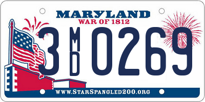 MD license plate 3MD0269