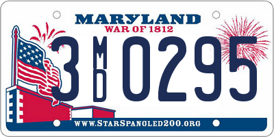 MD license plate 3MD0295