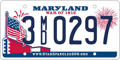 MD license plate 3MD0297