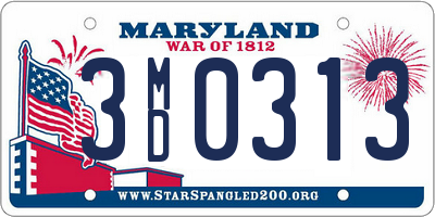 MD license plate 3MD0313