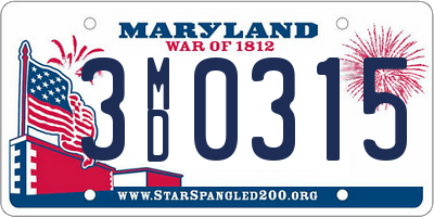 MD license plate 3MD0315