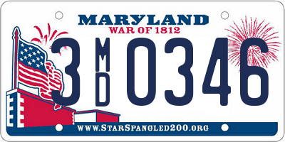 MD license plate 3MD0346