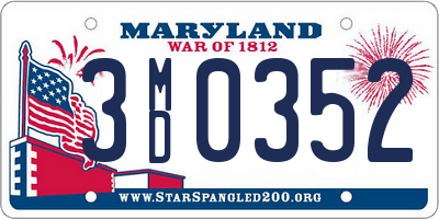 MD license plate 3MD0352