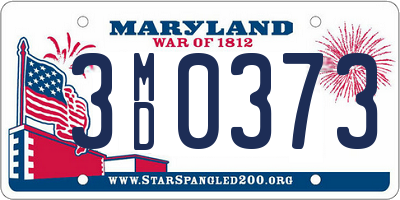 MD license plate 3MD0373