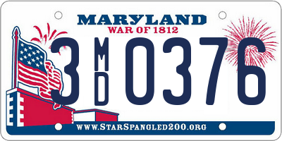 MD license plate 3MD0376