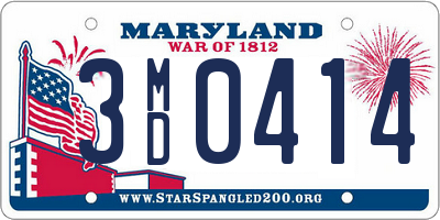 MD license plate 3MD0414