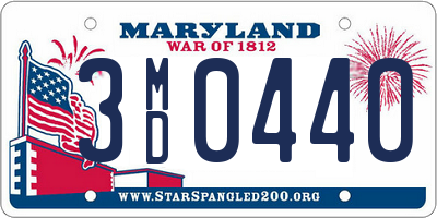 MD license plate 3MD0440