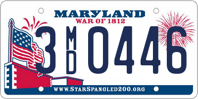 MD license plate 3MD0446