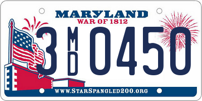 MD license plate 3MD0450