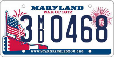 MD license plate 3MD0468