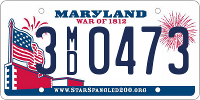 MD license plate 3MD0473