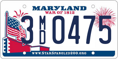 MD license plate 3MD0475