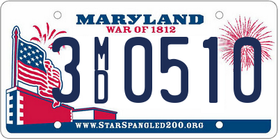 MD license plate 3MD0510