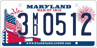 MD license plate 3MD0512