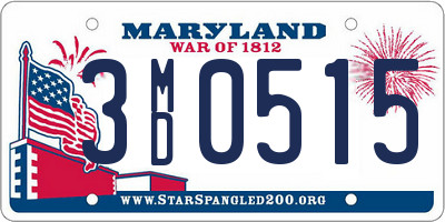 MD license plate 3MD0515