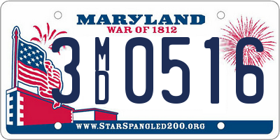 MD license plate 3MD0516